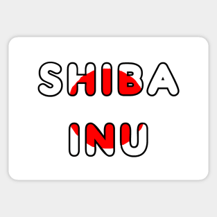 shiba inu flag in name Sticker